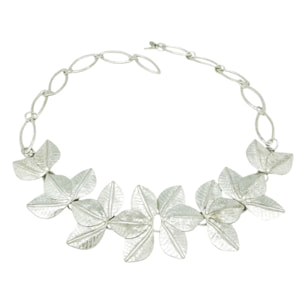 Cinturón Cascada de Hojas 3D en plata chapado