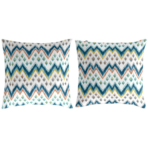 2 Taies d' oreiller en coton 65x65 cm BATU A