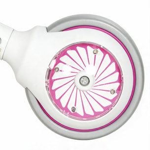 Draisienne enfant 3 roues roue AR lumineuse selle réglable rose