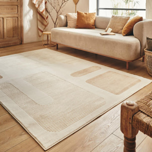 Tapis salon et chambre tissé motif géométrique SEVA