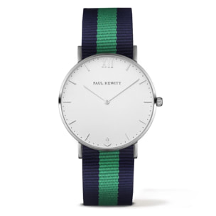 Reloj Paul Hewitt PH-SA-S-ST-W-NG-20 Unisex Analogico Cuarzo con Correa de Nylon