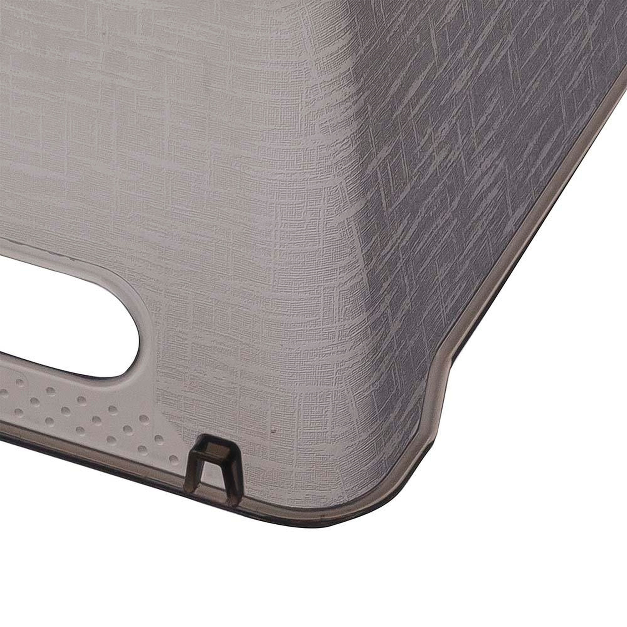 Caja de almacenaje de polipropileno color gris cristal