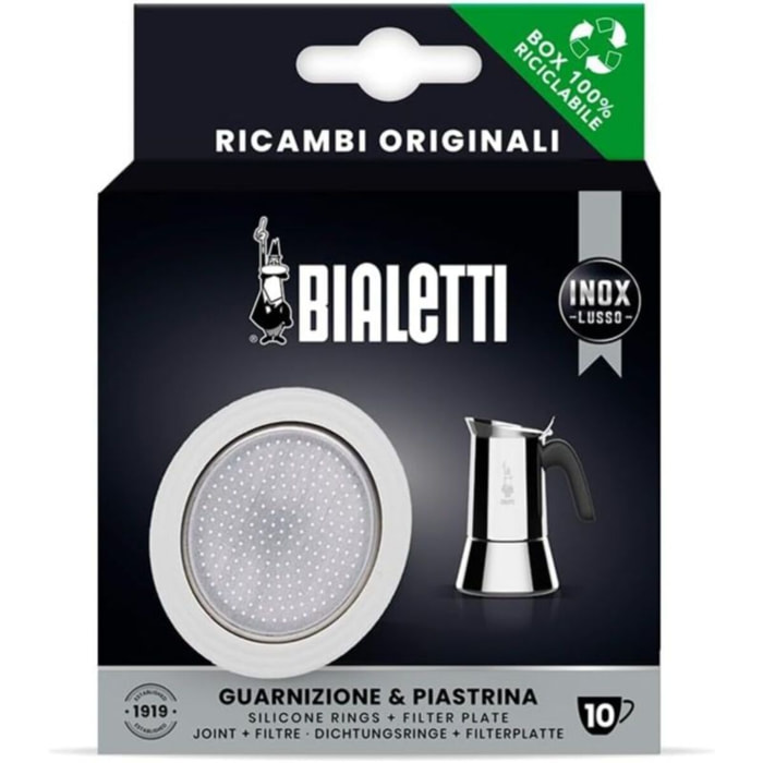 Joint BIALETTI x1 caoutchouc+ 1 filtre 10 tasses inox