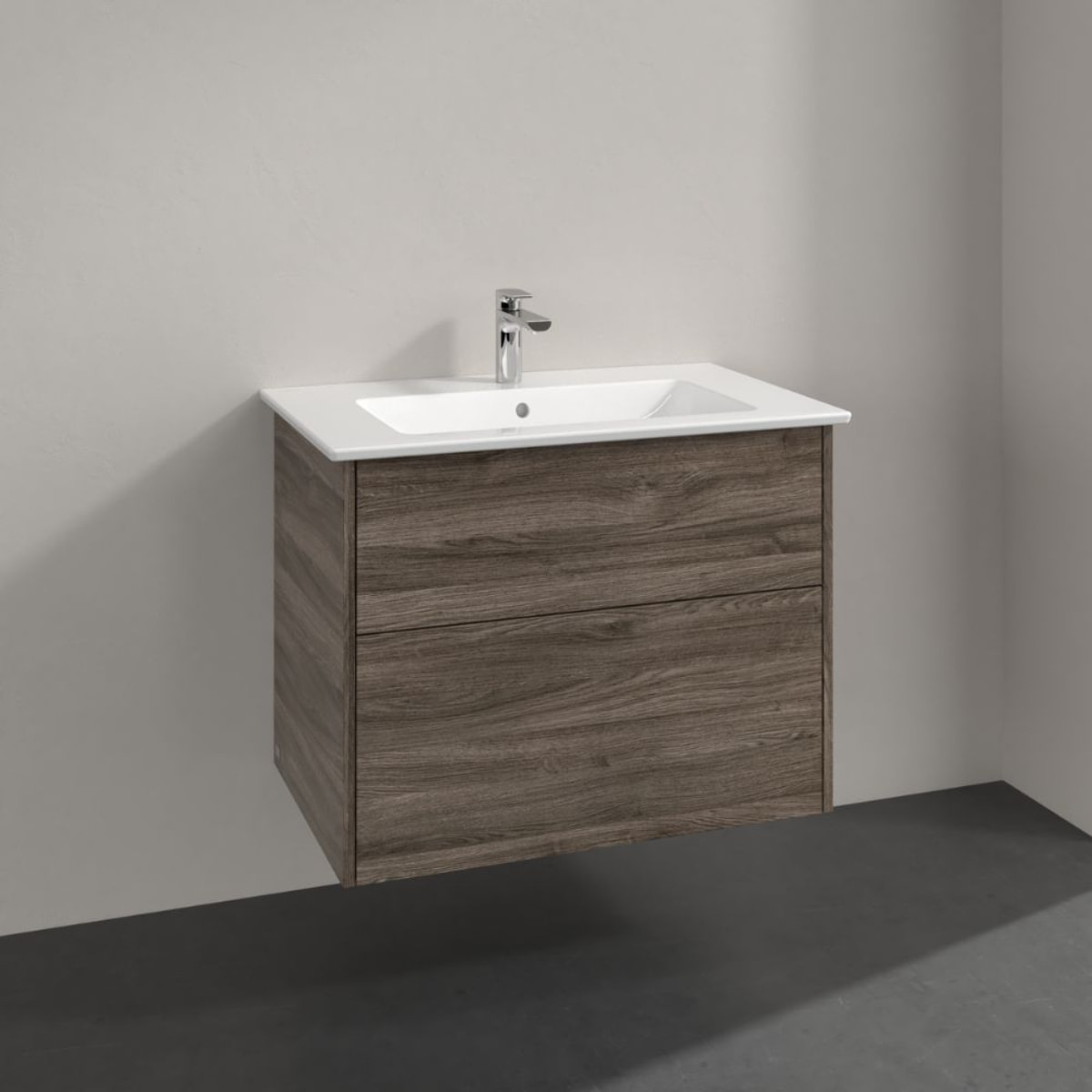 Set meuble avec vasque Finero Villeroy & Boch 80cm Chêne stone oak