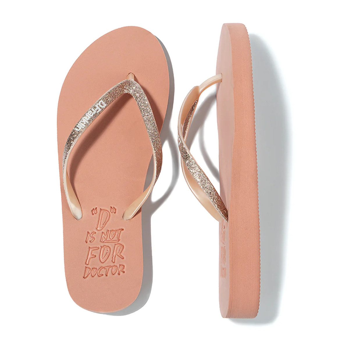 Sandalias Flip Flop Glitter en Rosa D.Franklin