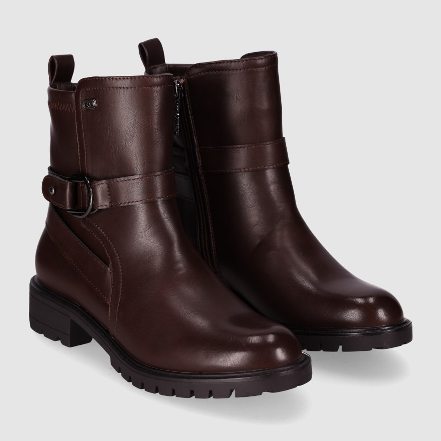 Botines - Marron/Dk.Brown - Tacón: Bajo