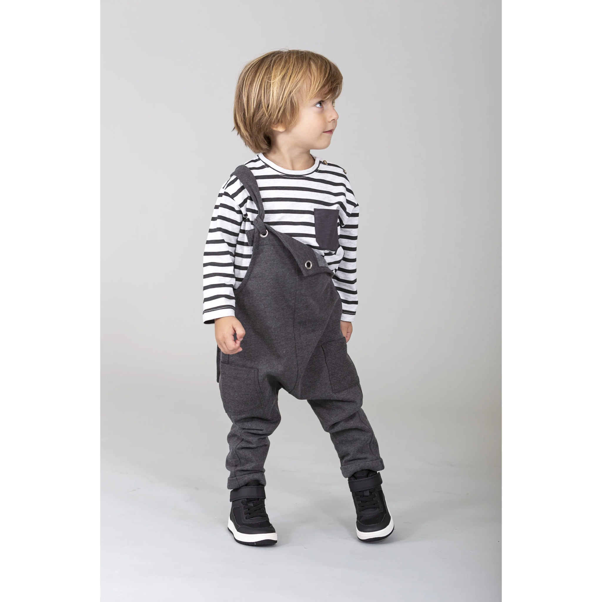 T-shirt Bambino Antracite Pocket