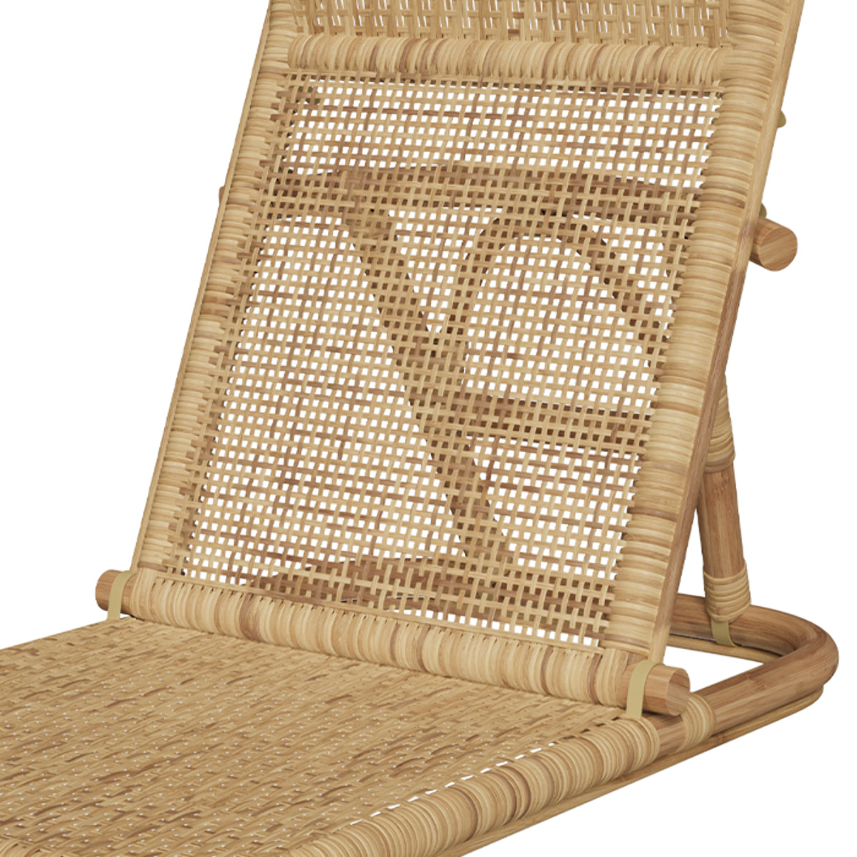 Chaise de plage pliable en rotin naturel - Favignana