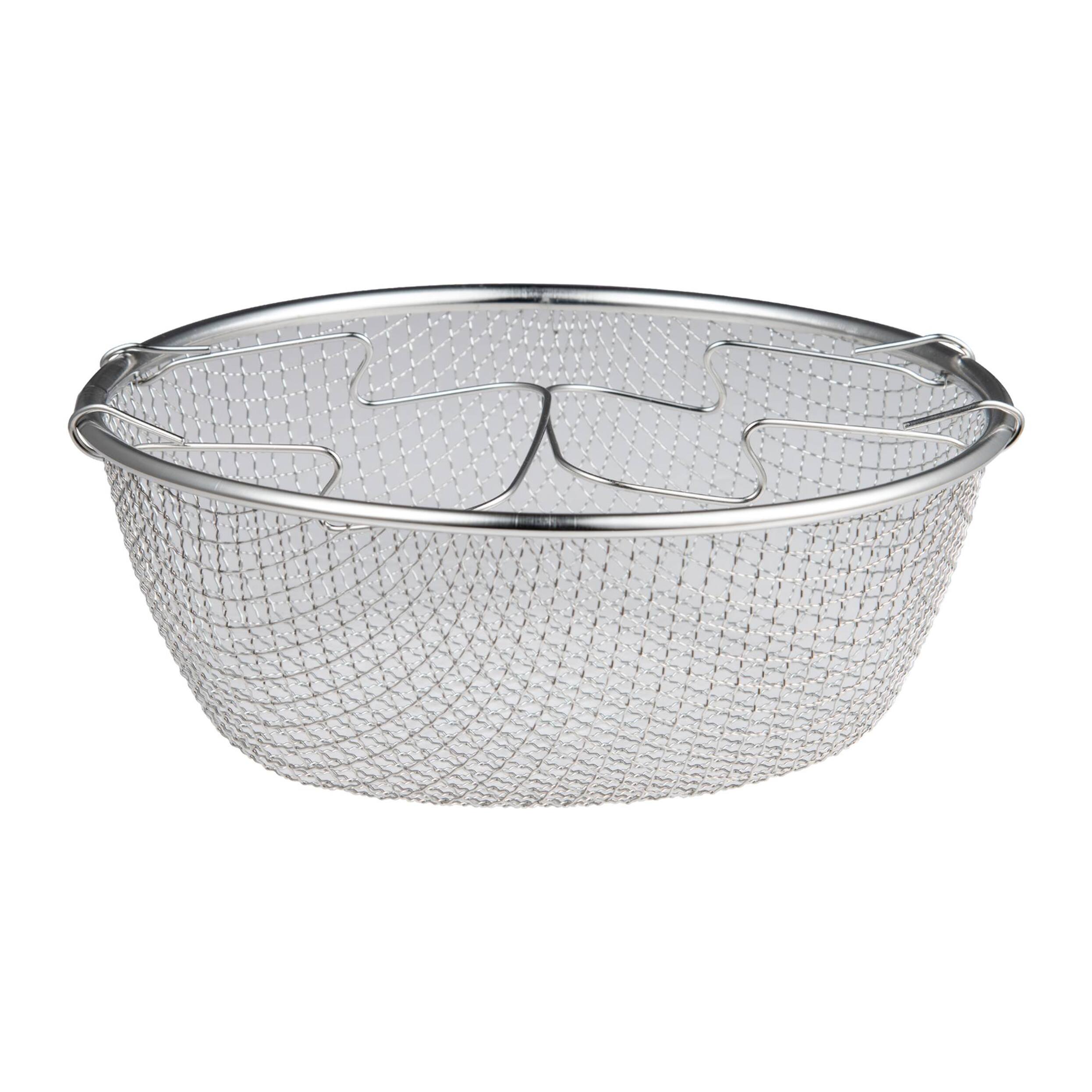 Cacerola de ø26x10cm - 3,8l con tapa de vidrio + cesta freidora en acero inoxidable color surtido (rojo o gris) san ignacio