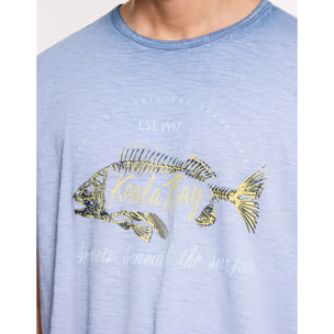 Camiseta Manga Corta Azul - Lapse
