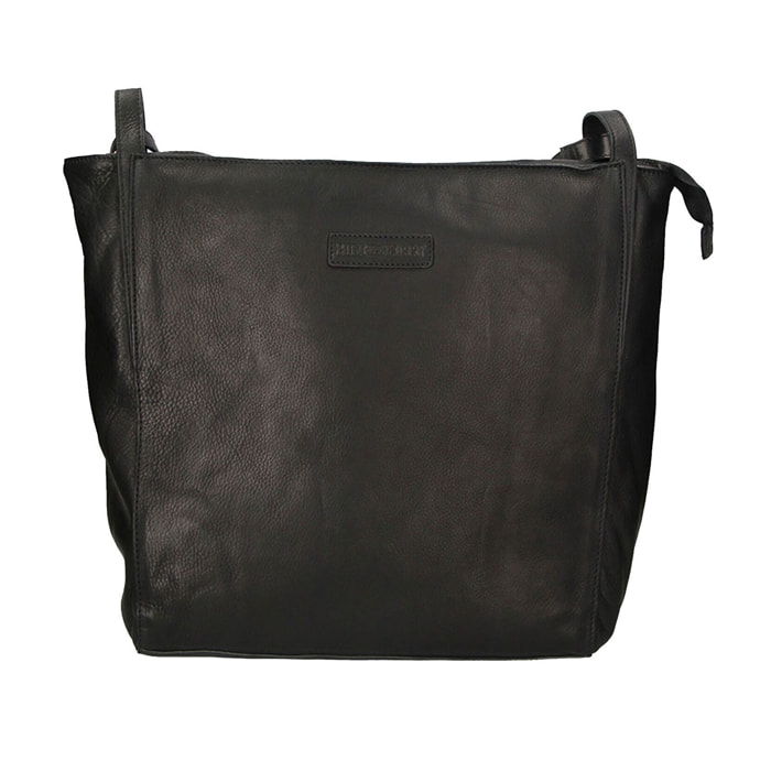 Borsa a tracolla  da uomo In Vera pelle Made in Italy 37x36x14 cm