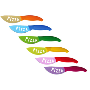 Set 6 coltelli pizza 20 cm Excelsa – Color, Acciaio Multicolore