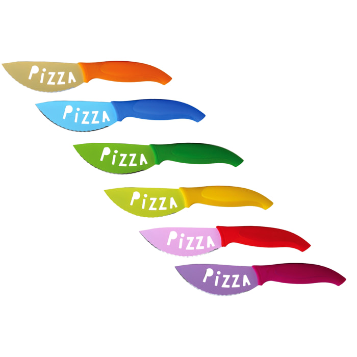 Set 6 coltelli pizza 20 cm Excelsa – Color, Acciaio Multicolore