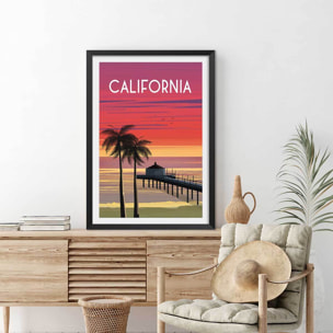 Affiche ville voyage California dream Affiche seule