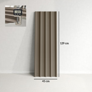 Lot de 12 panneaux - dim. 129L x 45l cm - tôle acier ondulé taupe