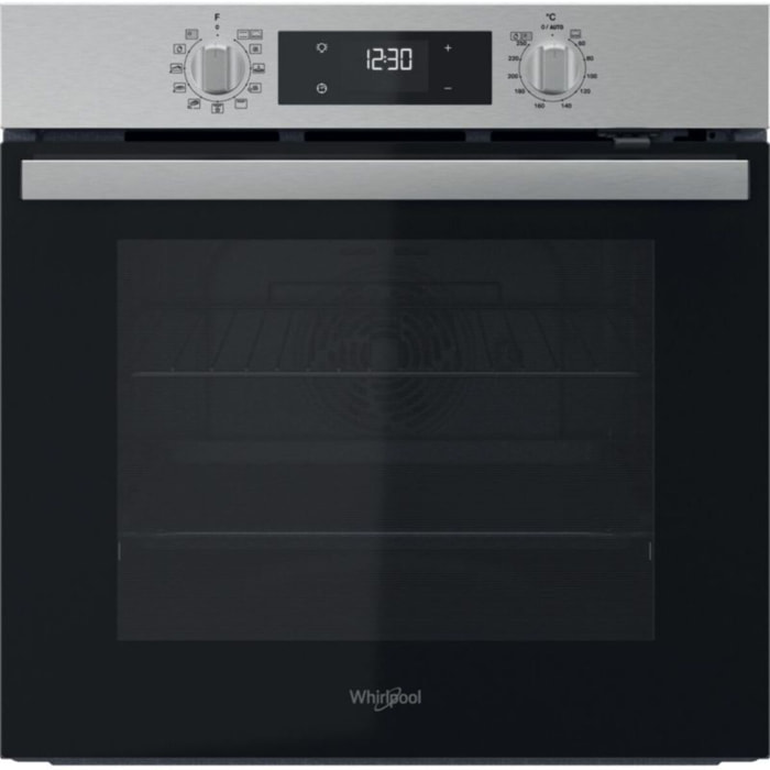 Four encastrable WHIRLPOOL OMR58RR1X - Pyrolyse - Chaleur pulsée - Rails télescopiques - Ajout Vapeur - Inox Anti-traces