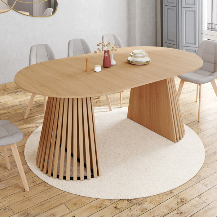Table à manger ronde extensible Camélia Ø110-200cm