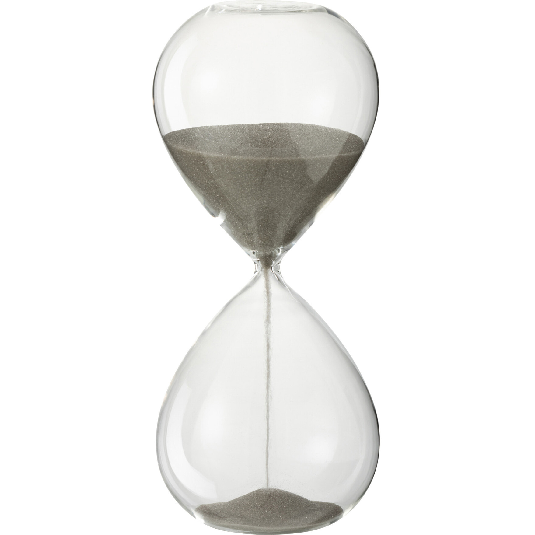 J-Line décoration Sablier - verre/sable - gris - medium
