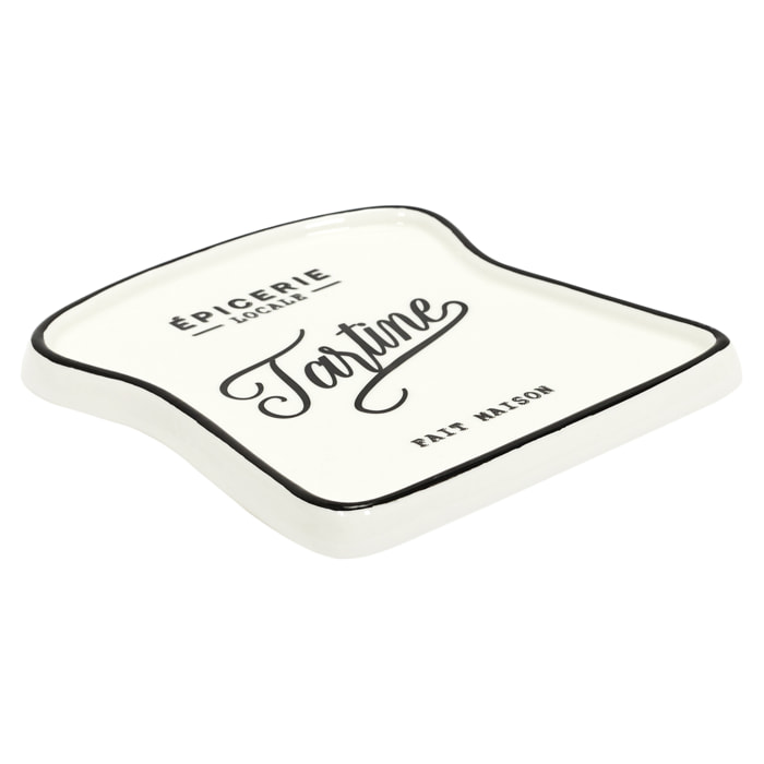 Assiette Toast Bistrot 17x16cm