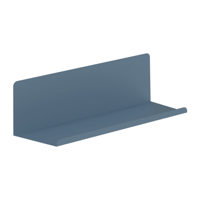 Mensola da parete in acciaio 40x13x12 cm blu ceruleo - Pop