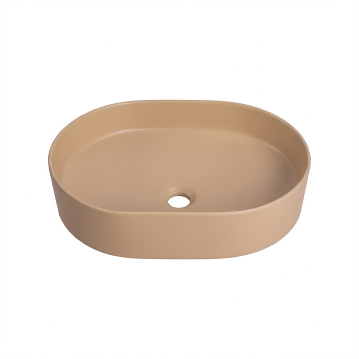 Vasque à poser ovale 50 x 36,5 x 12 cm sans trop-plein moka mat PixL (CEPX5037MOM)