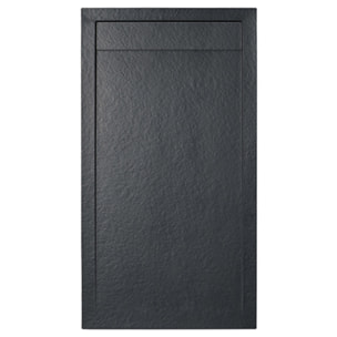 Fusion Receveur de douche 120x80cm en marbre coulé, Noir (SATFUP12080G)