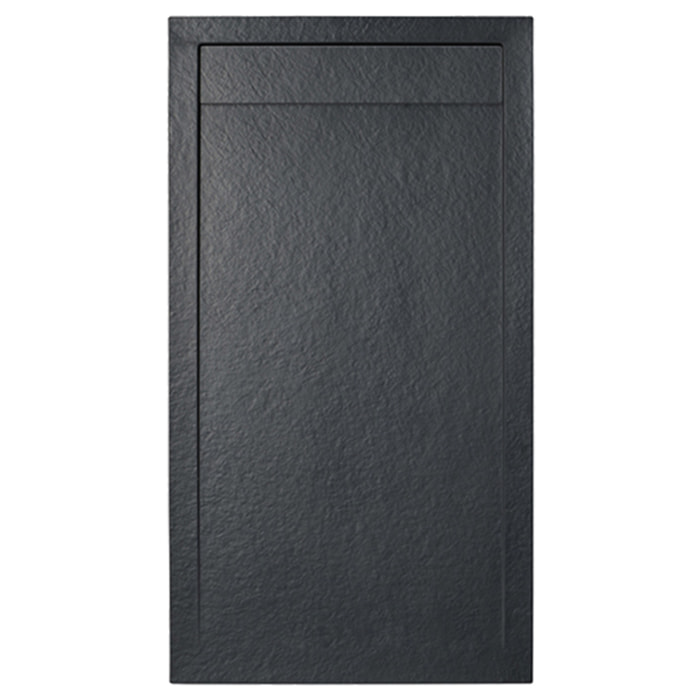 Fusion Receveur de douche 120x80cm en marbre coulé, Noir (SATFUP12080G)