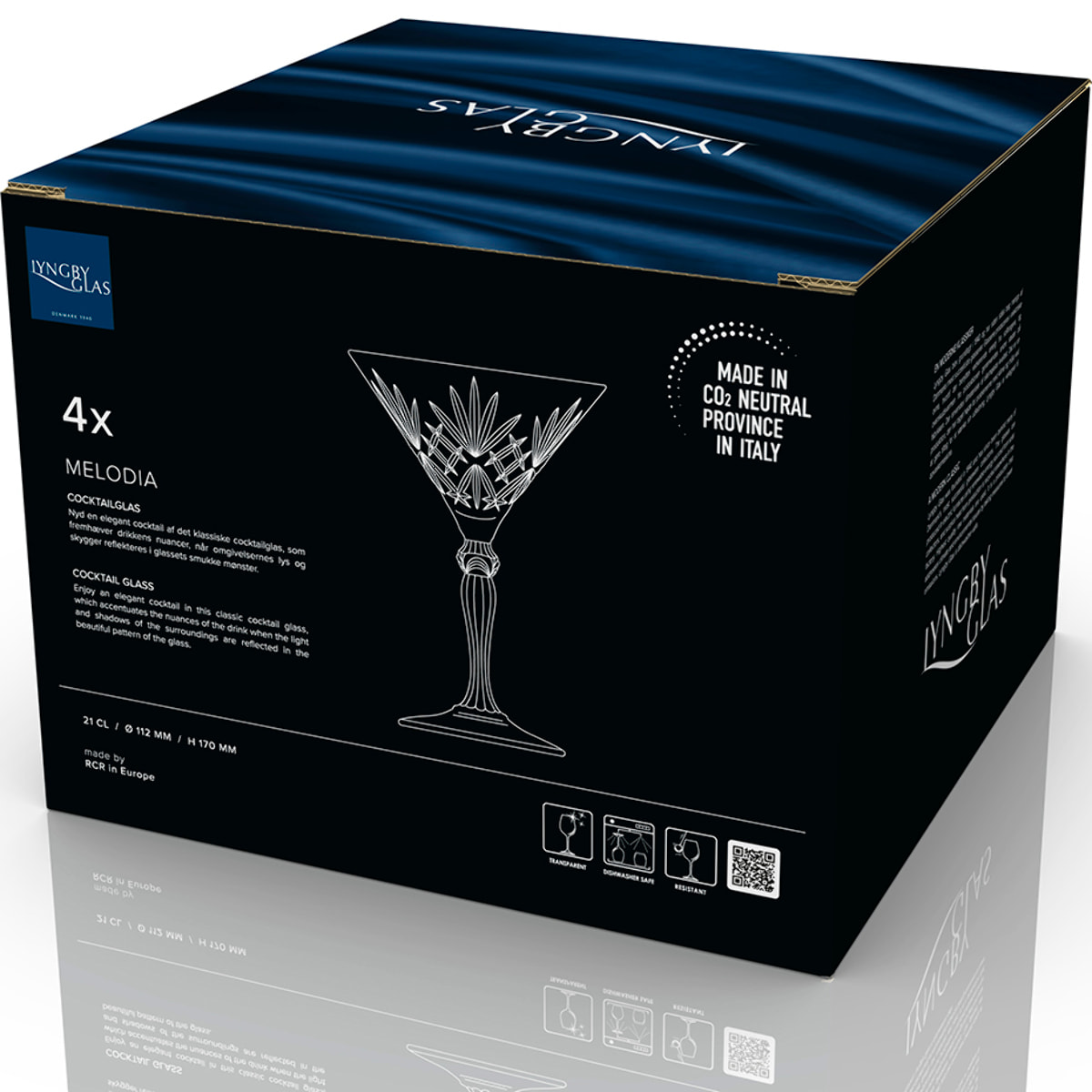 Set de 4 verres à cocktail Melodia 21 cl