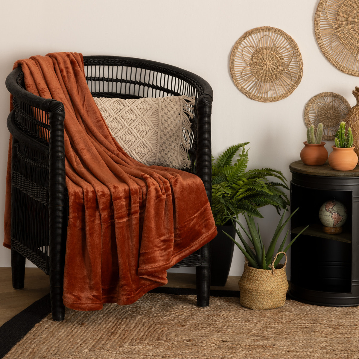 Plaid "Ollis" 130x180cm rose terracotta