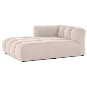 Debbie - module d'assise méridienne gauche en tissu texturé - Beige