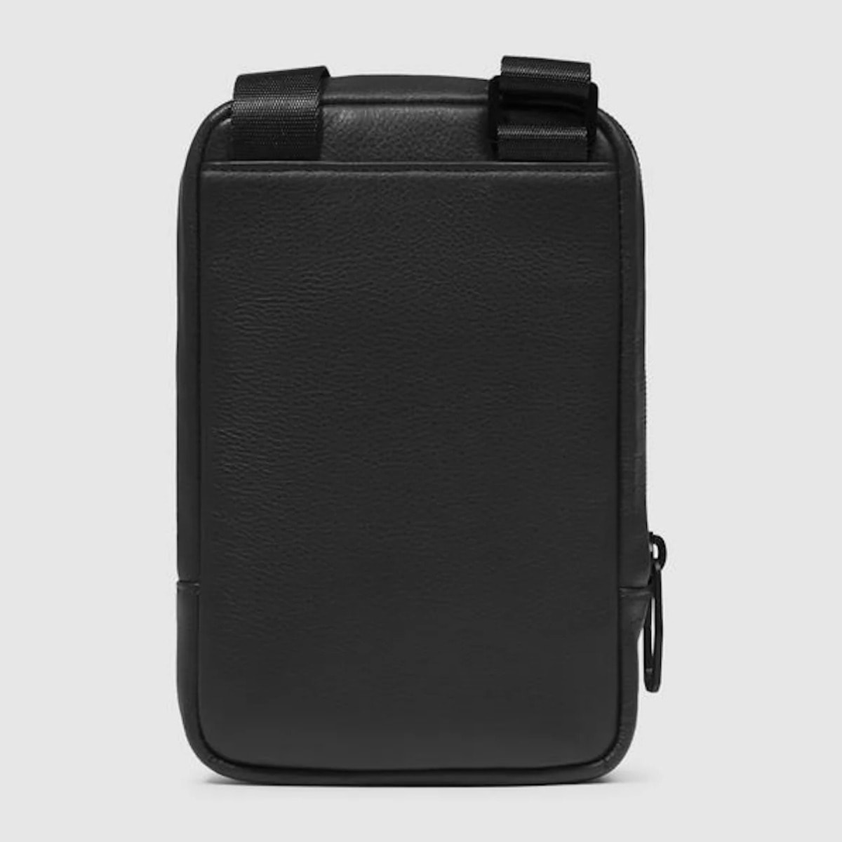 Piquadro Pochette pour téléphone tour du cou en cuir avec porte-cartes de crédit et protection RFID