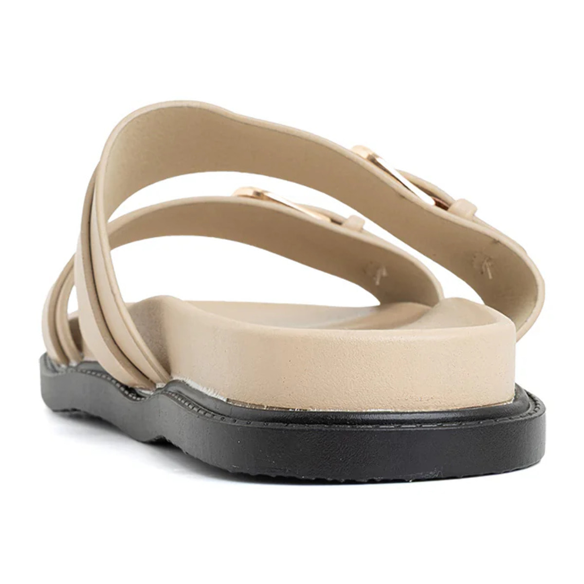 Ciabatta comfort con doppio cinturino - BEIGE