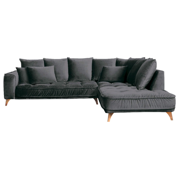 Canapé d'Angle Droit Tissu Altamo, 4 Places, Housse Déhoussable, Style Scandinave