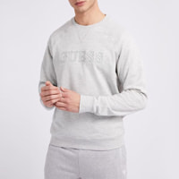 Sweat Aldwin - coton biologique - logo - gris