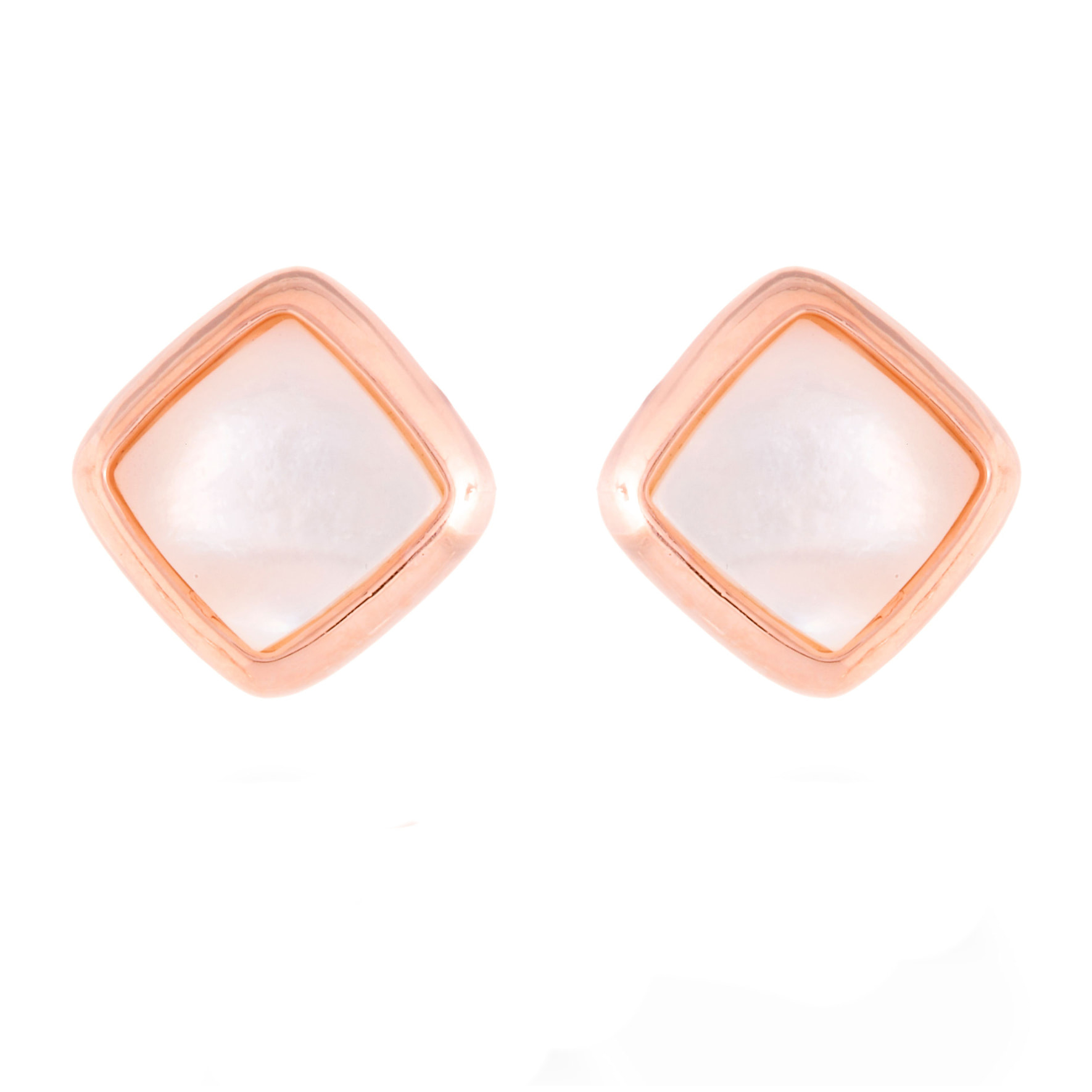 Pendientes de Ojo de Gato acabados en oro rosa de 18K