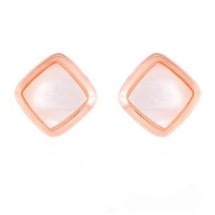 Pendientes de Ojo de Gato acabados en oro rosa de 18K