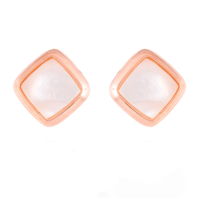 Pendientes de Ojo de Gato acabados en oro rosa de 18K