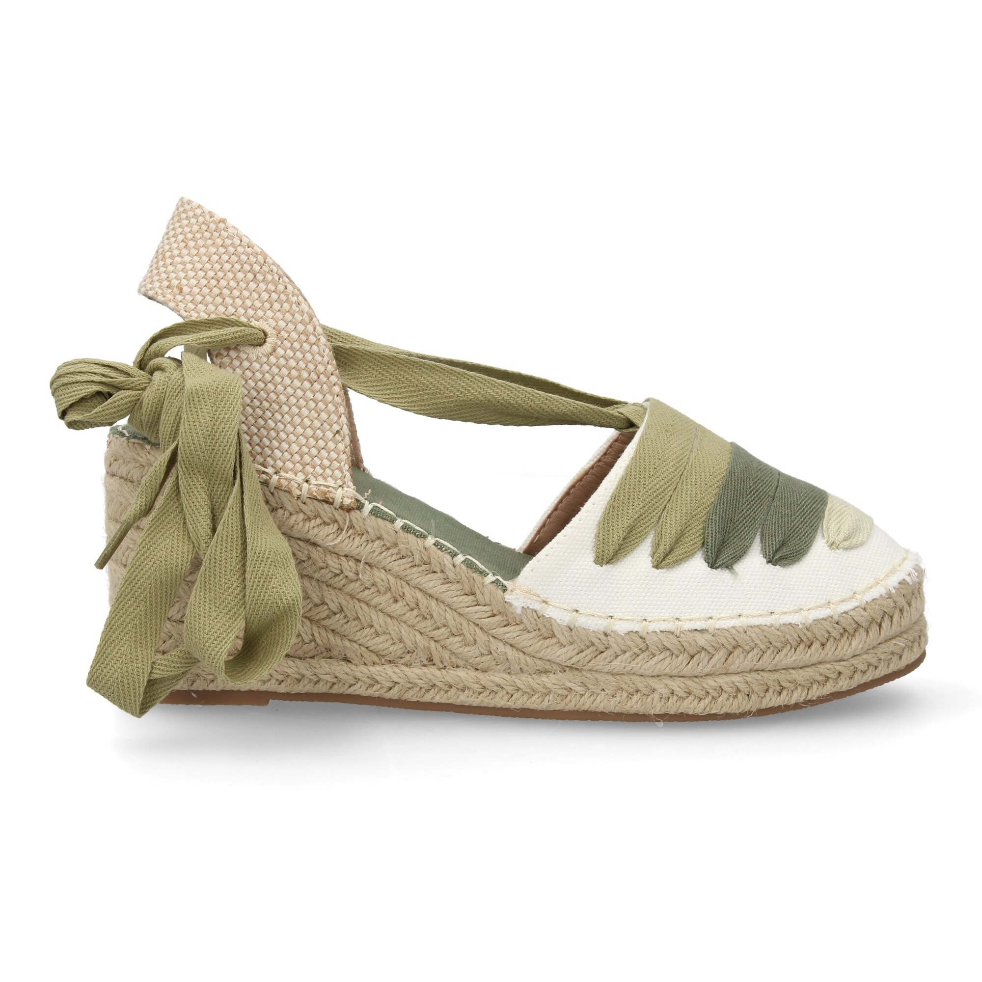 Alpargata valenciana cuña lazada para mujer