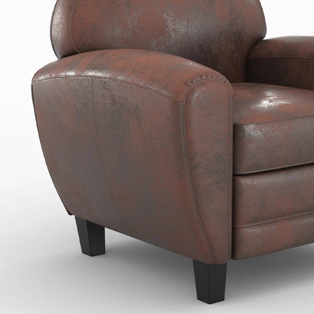 Ensemble canapé et fauteuil marron vieilli 4 places - Club