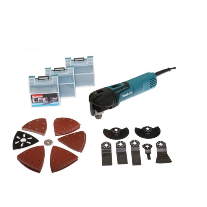 Multiherramienta oscilante MAKITA 320W + Accesorios en maletín MAK-PAC - TM3010CX3J
