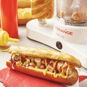 Appareil à Hot dog LAGRANGE 2 pics blanc rouge