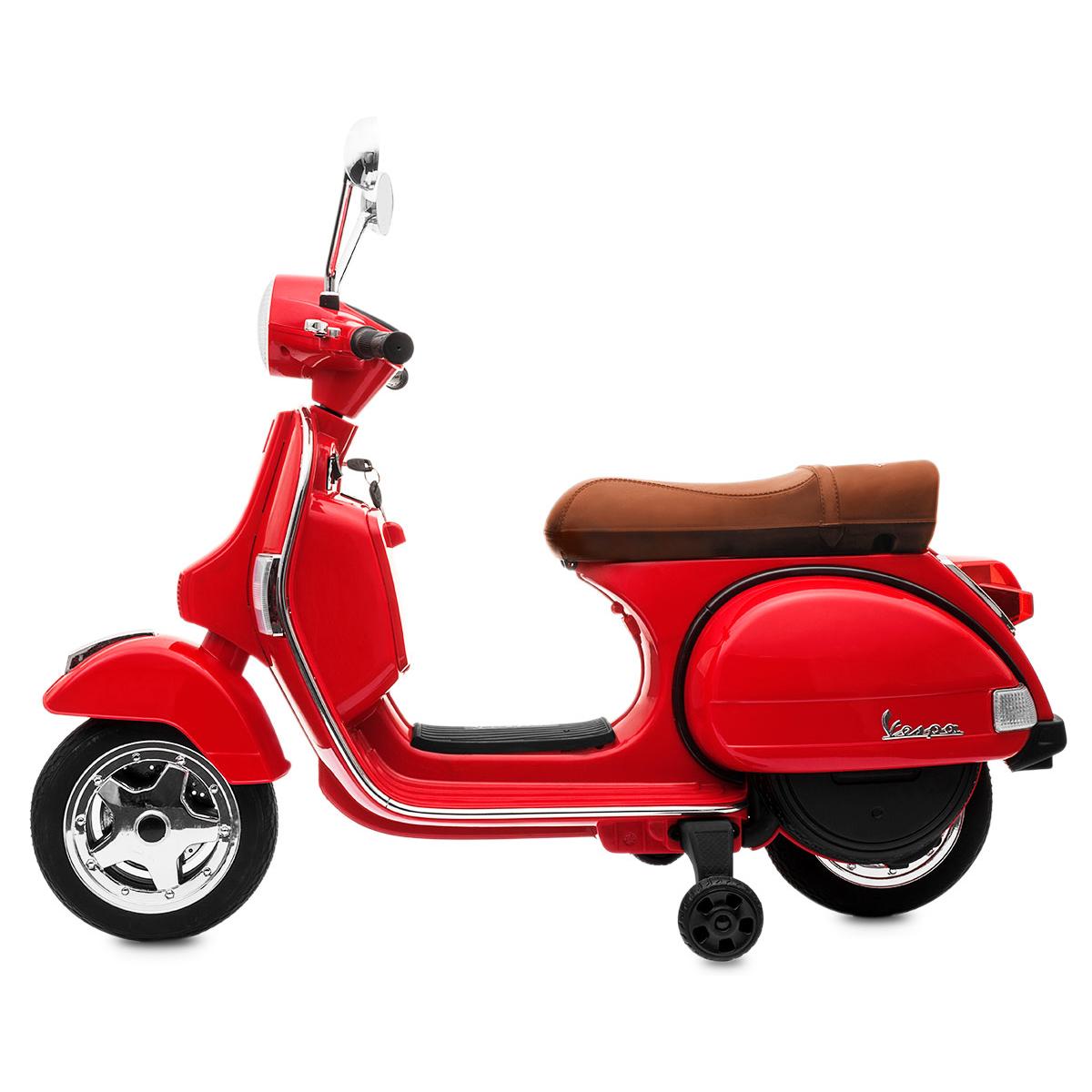 Moto eléctrica niños VESPA RED moto de bateria infantil 6V +3 años