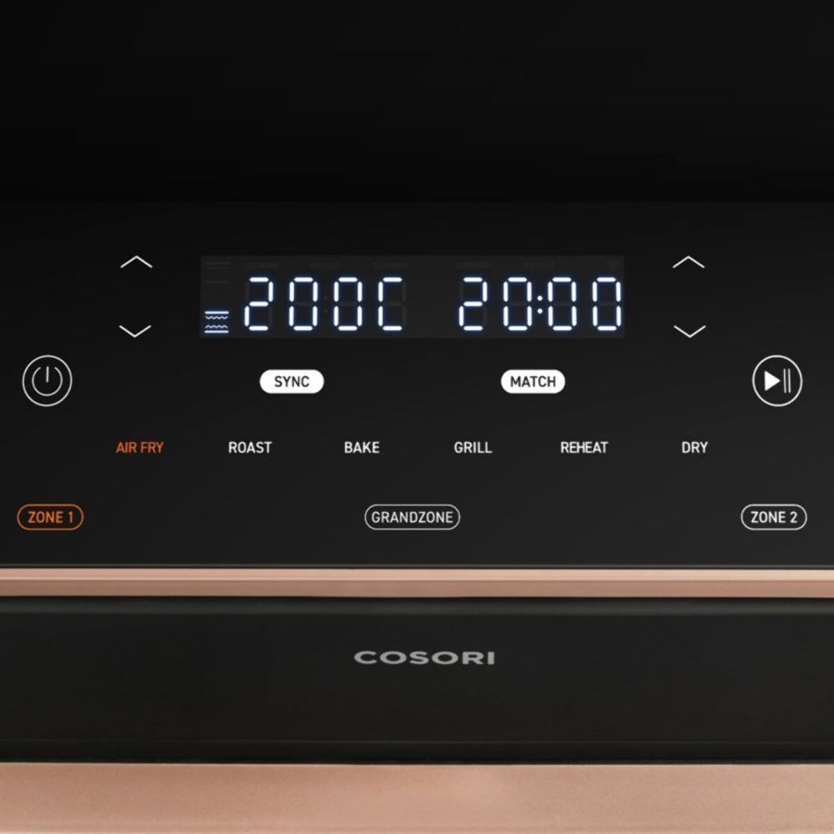 Friteuse sans huile COSORI Twinfry Pro Ceramic KAAPAFCSSEU0204A, 10 L, 4 résistances, panier céramique