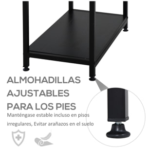 Mesa para Computadora Pies Ajustables 140x60x93 cm Negro