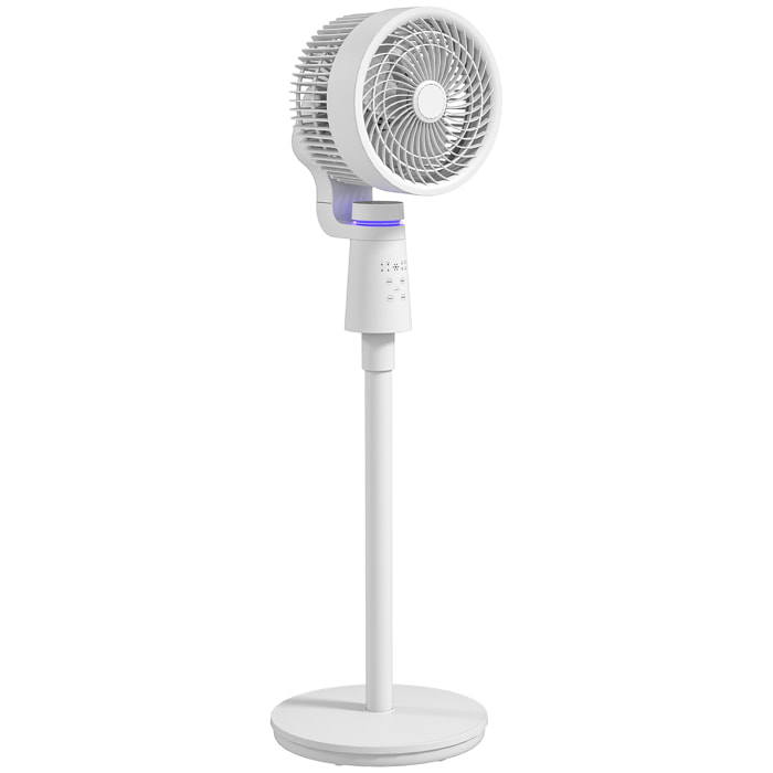 Ventilateur sur pied oscillant 40W 3 vitesses timer 7H télécommande blanc