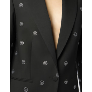 PHILIPP PLEIN Boyfriend's Fit Blazer Monogram Strass Monogram