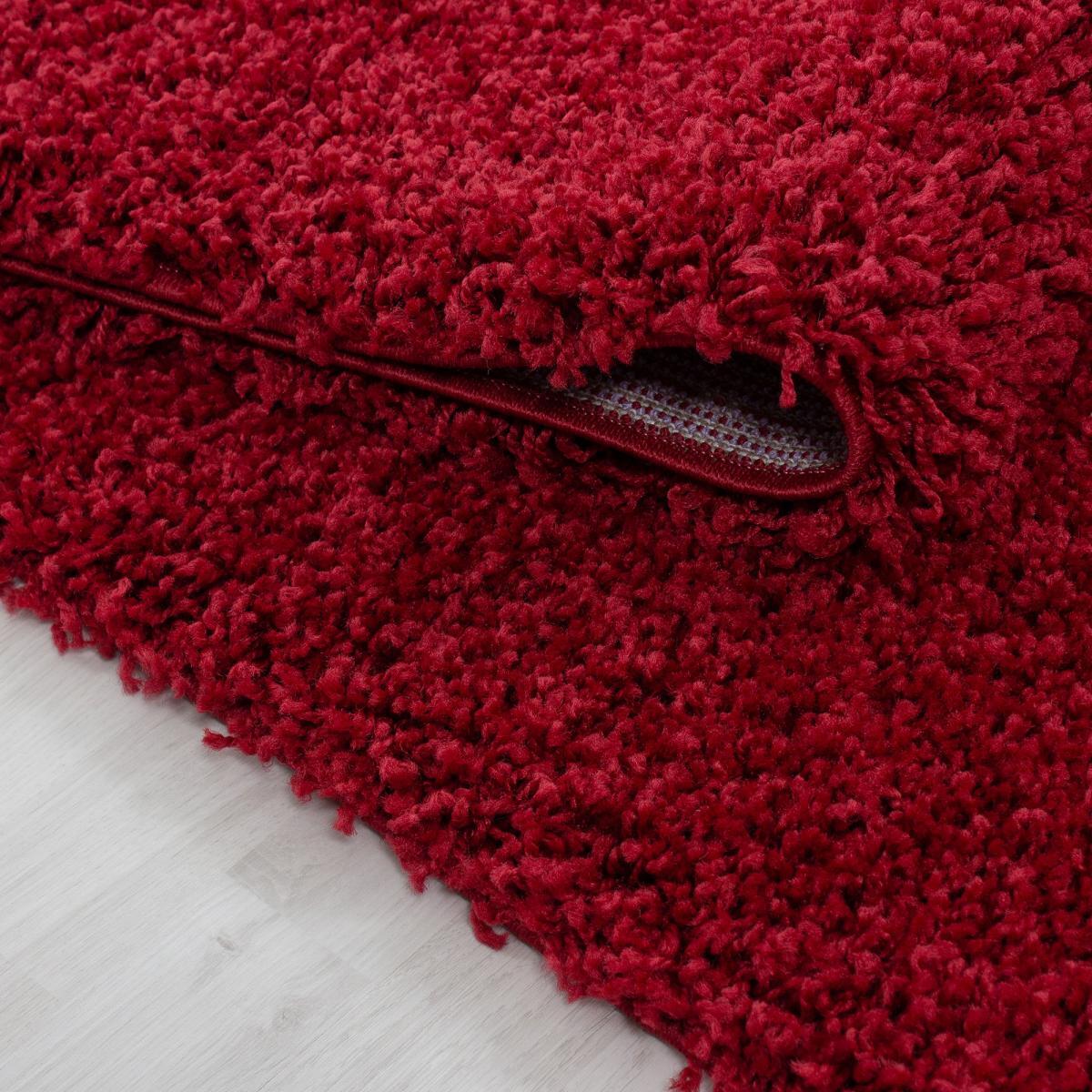 Tapis poils longs shaggy tissé motif uni ZASIVE
