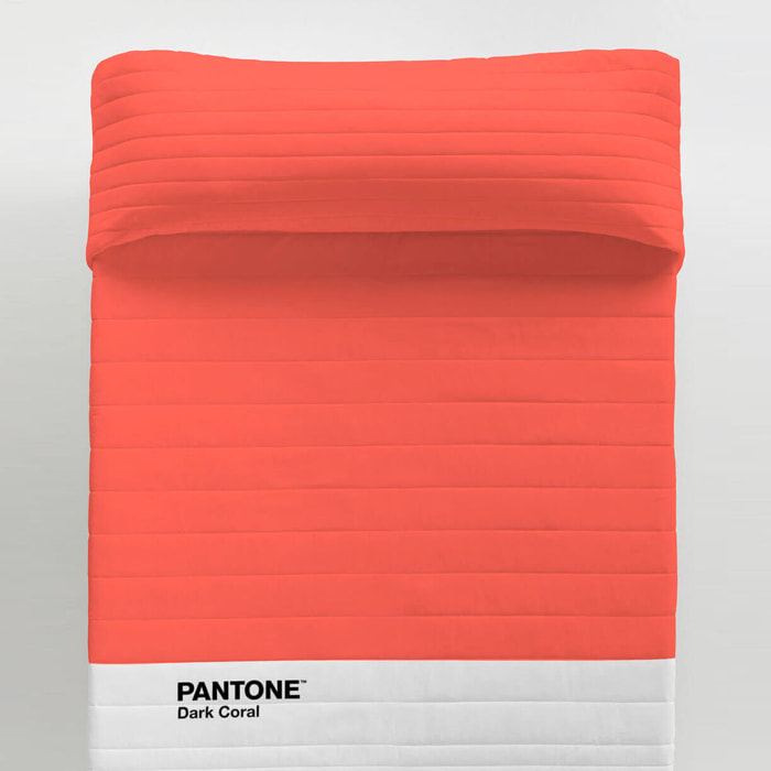 Pantone - Colcha Bouti Estampada - 100% Algodón - 70 gr/m² - Dark Coral