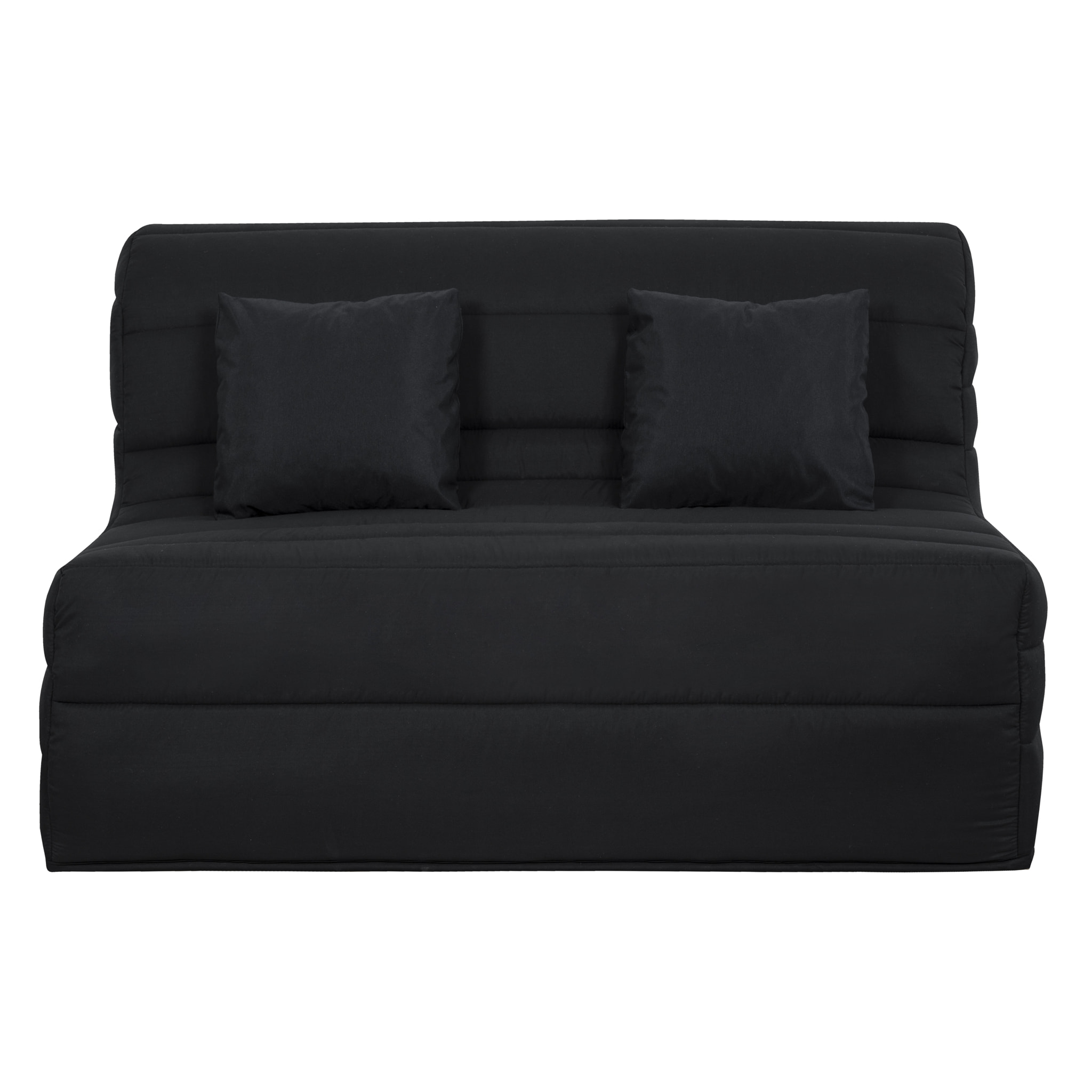 Banquette BZ ORLANDO 140 x 190, matelas Dunlopillo, pearl noir