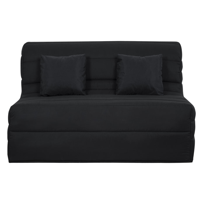 Banquette BZ ORLANDO 140 x 190, matelas Dunlopillo, pearl noir